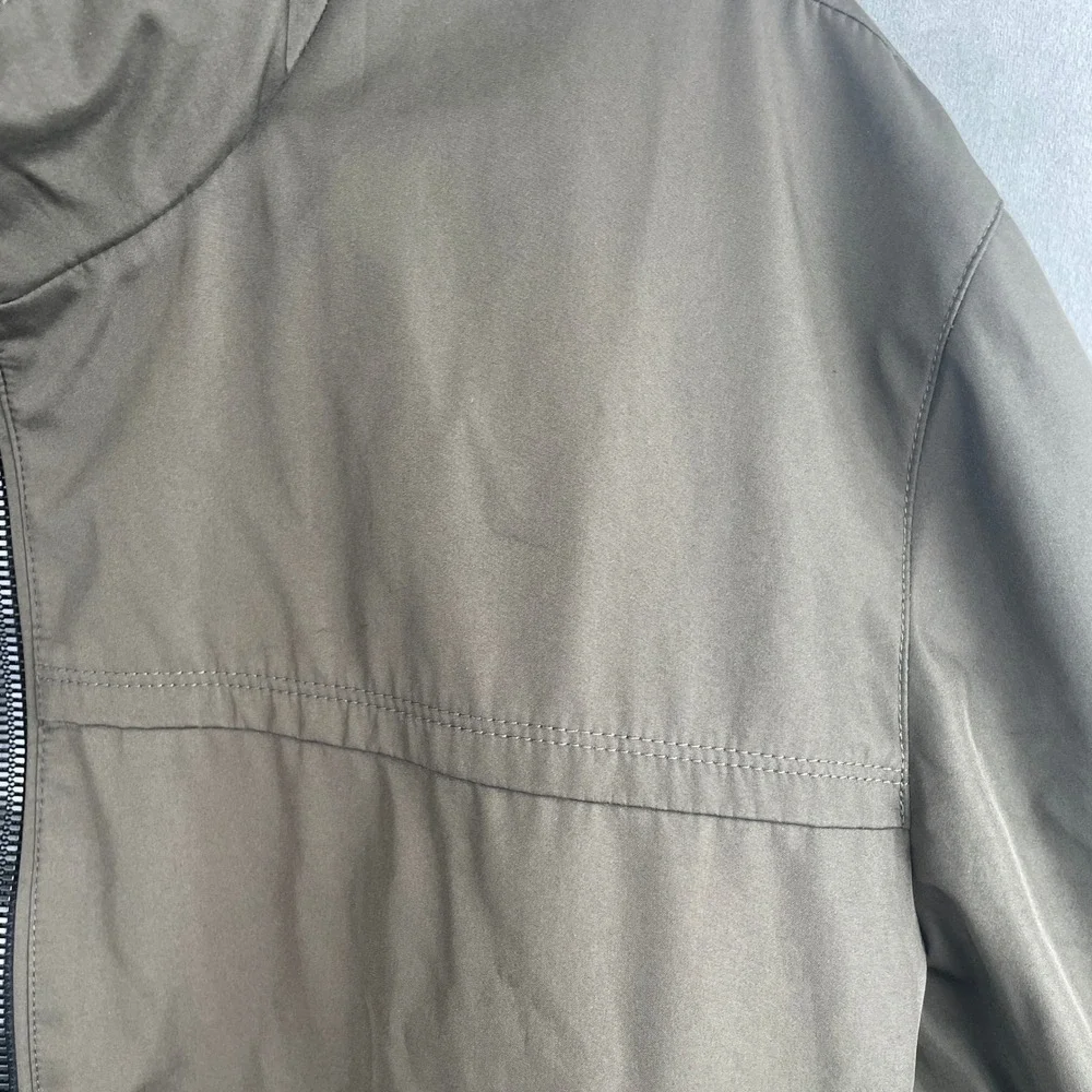 Andrew Marc Men XL Olive Green Full Zip Quilted Lined Military Hip Bomber Jacket
